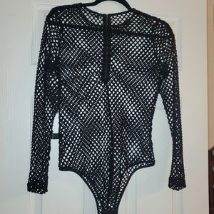 Fishnet bodysuit L